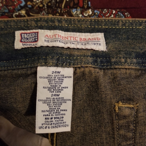 Faded Glory Y2k Patchwork Jeans Size 24W - Picture 2 of 10